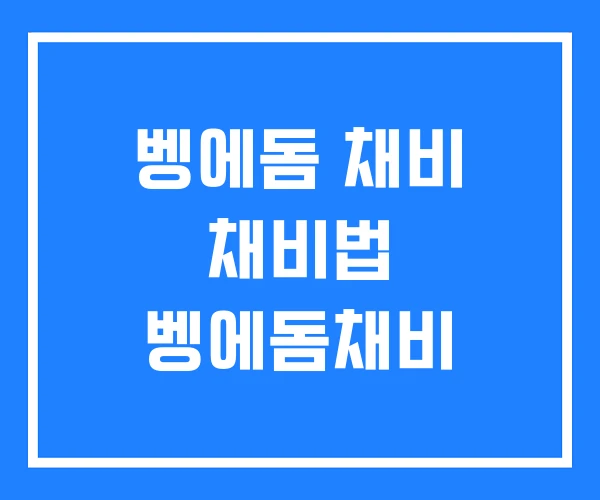 벵에돔 채비 채비법 벵에돔채비