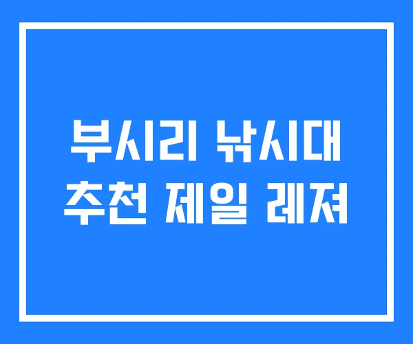 부시리 낚시대 추천 제일 레져