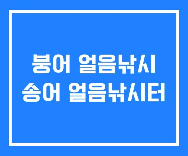붕어 얼음낚시 송어 얼음낚시터 붕어 얼음낚시 송어 얼음낚시터
