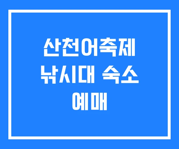 산천어축제 낚시대 숙소 예매 산천어축제 낚시대 숙소 예매