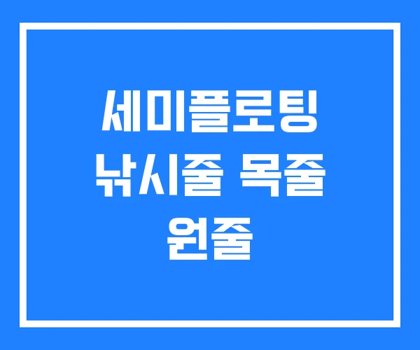 세미플로팅 낚시줄 목줄 원줄 세미플로팅 낚시줄 목줄 원줄