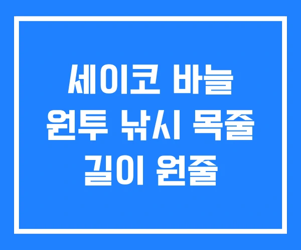 세이코 바늘 원투 낚시 목줄 길이 원줄 세이코 바늘 원투 낚시 목줄 길이 원줄