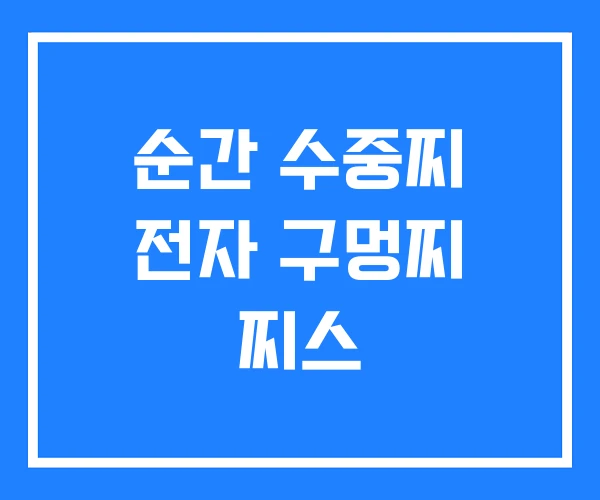 순간 수중찌 전자 구멍찌 찌스 순간 수중찌 전자 구멍찌 찌스