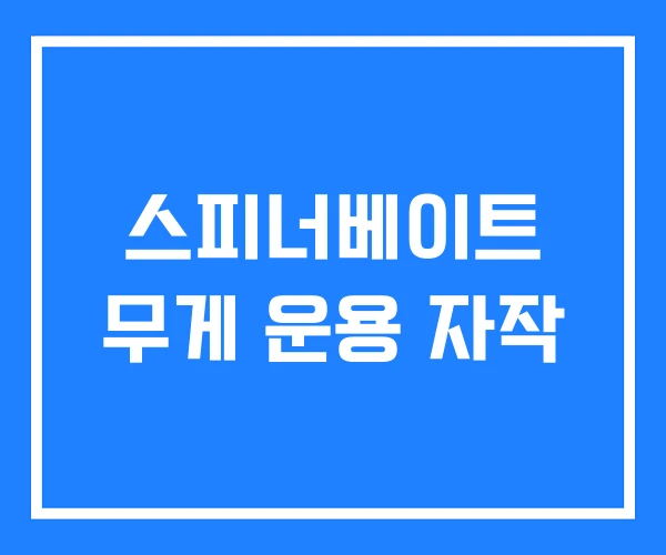 스피너베이트 무게 운용 자작 스피너베이트 무게 운용 자작