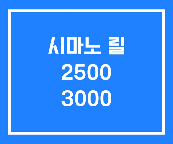 시마노 릴 2500 3000