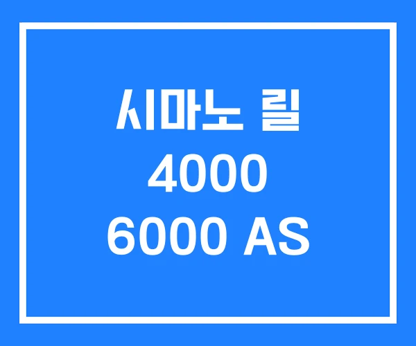 시마노 릴 4000 6000 AS