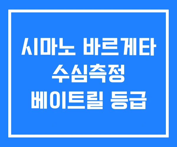 시마노 바르게타 수심측정 베이트릴 등급