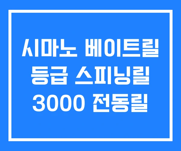 시마노 베이트릴 등급 스피닝릴 3000 전동릴