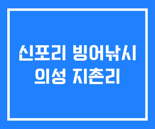 신포리 빙어낚시 의성 지촌리 신포리 빙어낚시 의성 지촌리