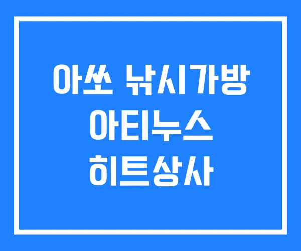 아쏘 낚시가방 아티누스 히트상사 아쏘 낚시가방 아티누스 히트상사