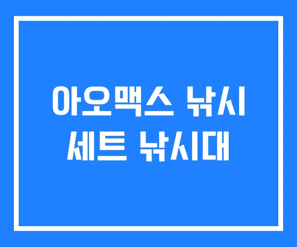 아오맥스 낚시 세트 낚시대