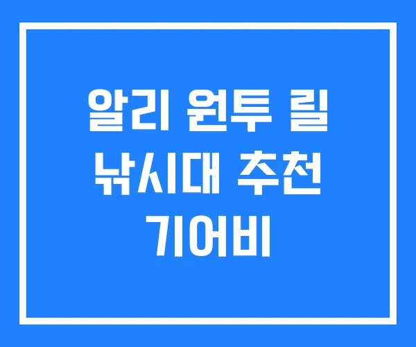 알리 원투 릴 낚시대 추천 기어비