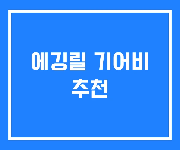 에깅릴 기어비 추천 에깅릴 기어비 추천