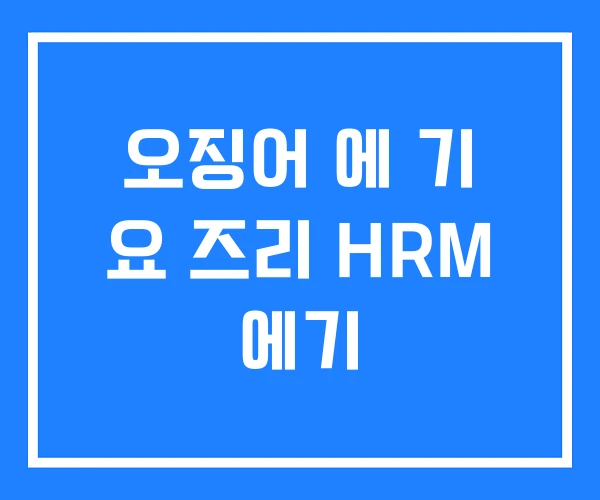오징어 에 기 요 즈리 HRM 에기