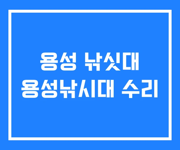용성 낚싯대 용성낚시대 수리 용성 낚싯대 용성낚시대 수리