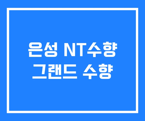 은성 NT수향 그랜드 수향