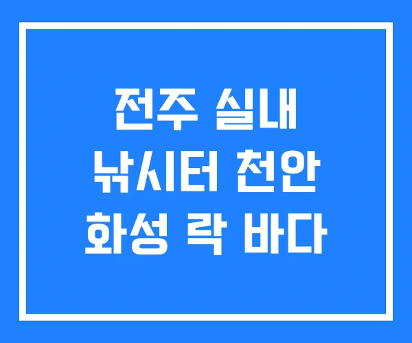 전주 실내 낚시터 천안 화성 락 바다