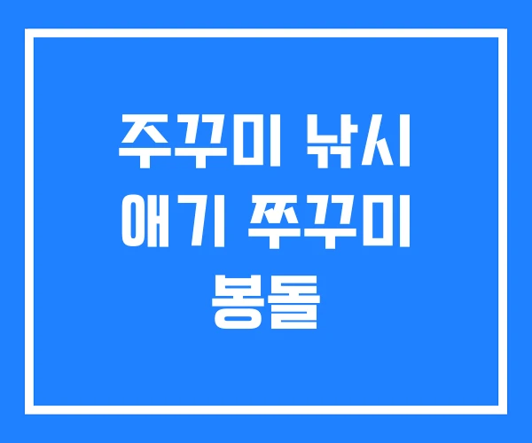 주꾸미 낚시 애기 쭈꾸미 봉돌