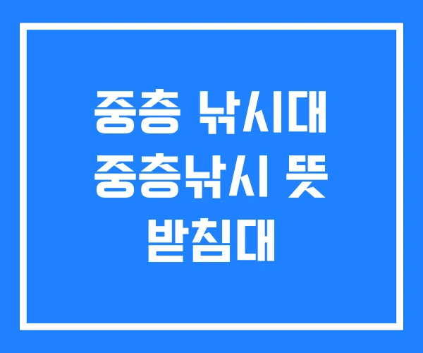 중층 낚시대 중층낚시 뜻 받침대