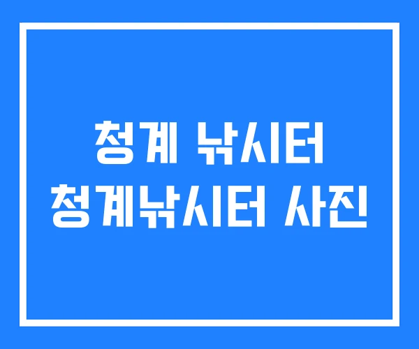 청계 낚시터 청계낚시터 사진 청계 낚시터 청계낚시터 사진