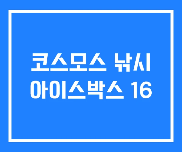 코스모스 낚시 아이스박스 16