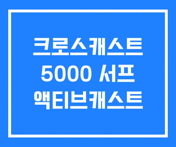 크로스캐스트 5000 서프 액티브캐스트