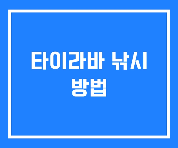 타이라바 낚시 방법 타이라바 낚시 방법
