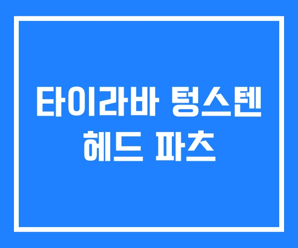 타이라바 텅스텐 헤드 파츠 타이라바 텅스텐 헤드 파츠