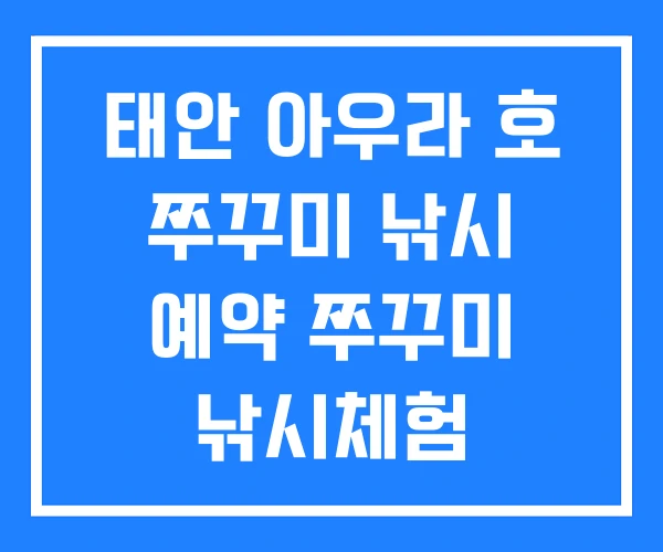 태안 아우라 호 쭈꾸미 낚시 예약 쭈꾸미 낚시체험 태안 아우라 호 쭈꾸미 낚시 예약 쭈꾸미 낚시체험