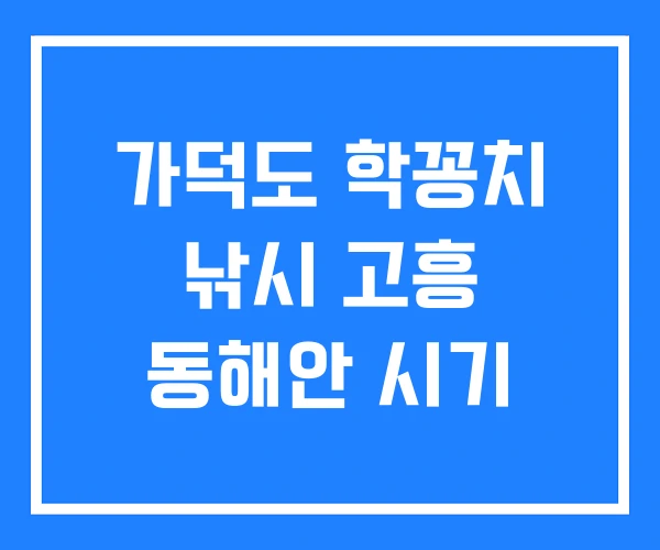 가덕도 학꽁치 낚시 고흥 동해안 시기