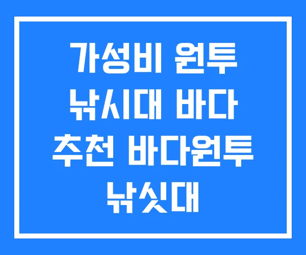 가성비 원투 낚시대 바다 추천 바다원투 낚싯대