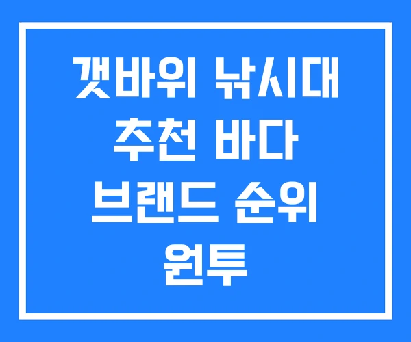 갯바위 낚시대 추천 바다 브랜드 순위 원투