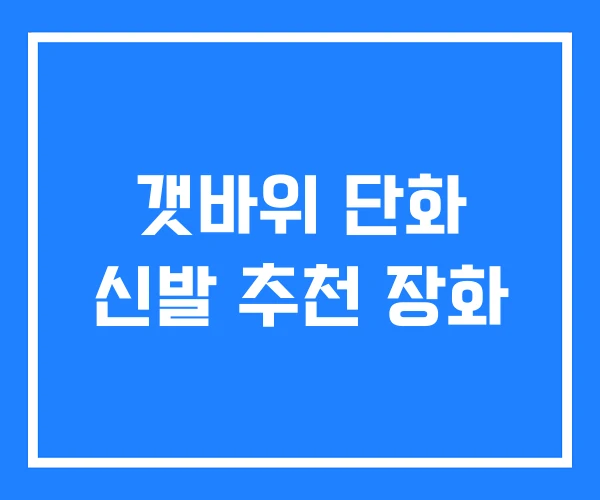 갯바위 단화 신발 추천 장화