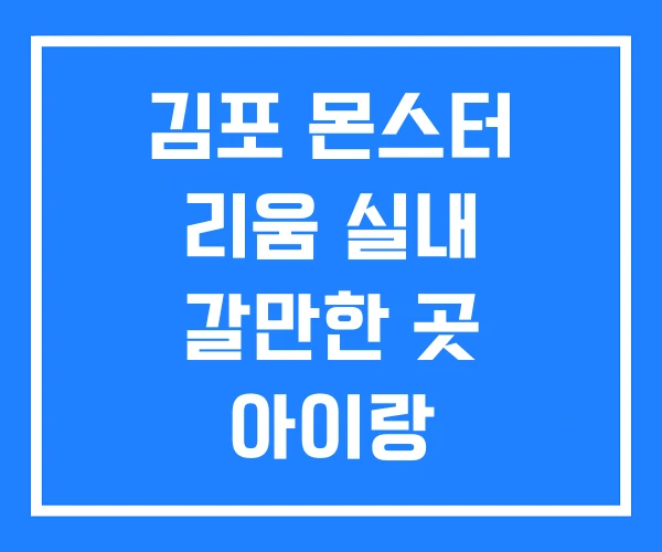 김포 몬스터 리움 실내 갈만한 곳 아이랑 김포 몬스터 리움 실내 갈만한 곳 아이랑