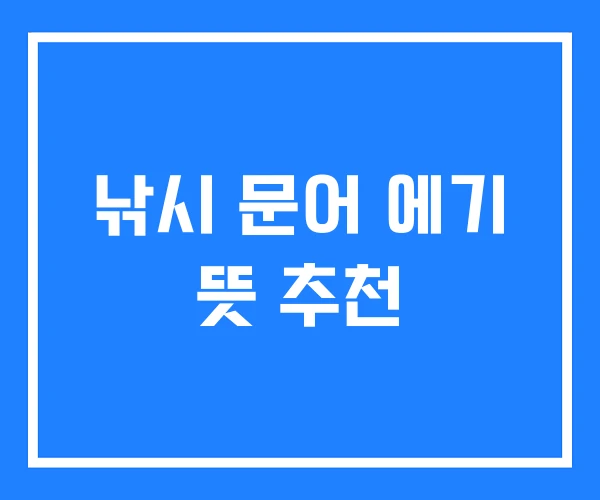 낚시 문어 에기 뜻 추천