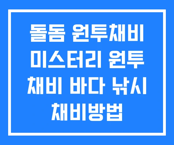돌돔 원투채비 미스터리 원투 채비 바다 낚시 채비방법