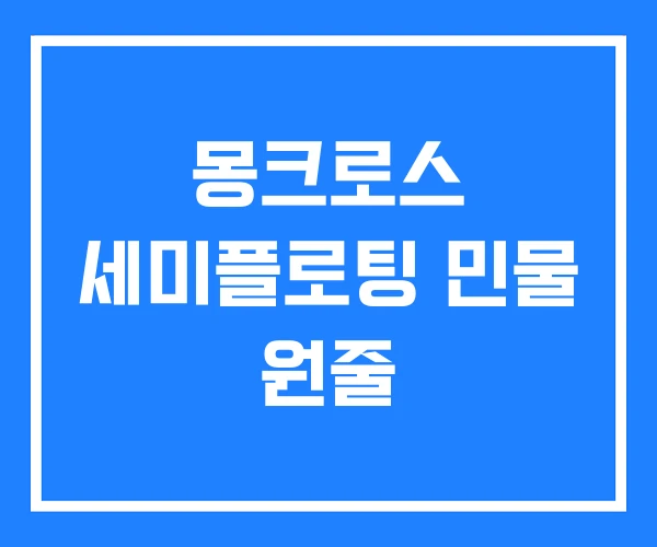 몽크로스 세미플로팅 민물 원줄