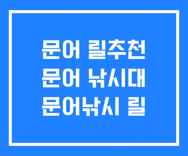 문어 릴추천 문어 낚시대 문어낚시 릴