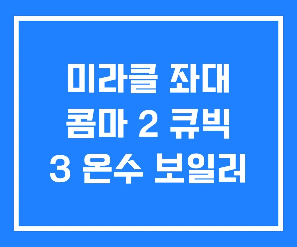 미라클 좌대 콤마 2 큐빅 3 온수 보일러 미라클 좌대 콤마 2 큐빅 3 온수 보일러