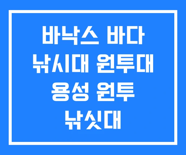 바낙스 바다 낚시대 원투대 용성 원투 낚싯대