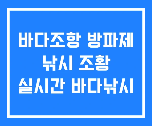 바다조항 방파제 낚시 조황 실시간 바다낚시 바다조항 방파제 낚시 조황 실시간 바다낚시