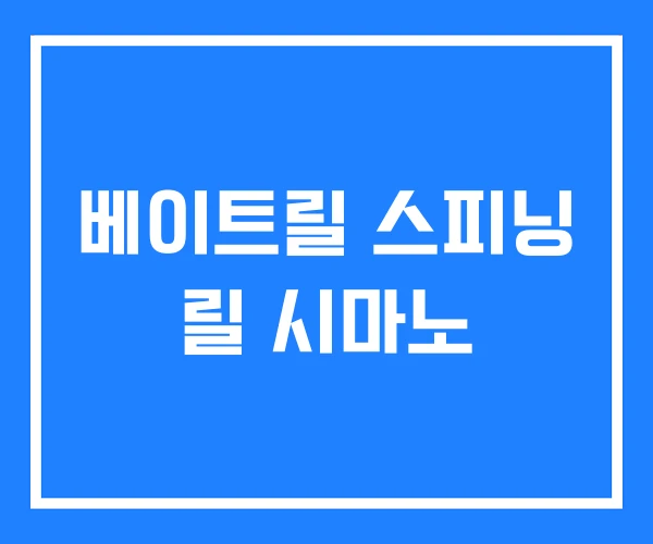 베이트릴 스피닝 릴 시마노 베이트릴 스피닝 릴 시마노