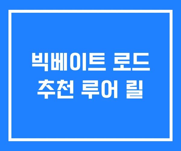 빅베이트 로드 추천 루어 릴