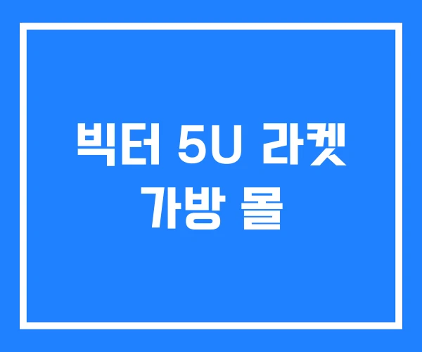 빅터 5U 라켓 가방 몰 빅터 5U 라켓 가방 몰