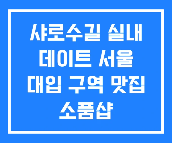 샤로수길 실내 데이트 서울 대입 구역 맛집 소품샵 샤로수길 실내 데이트 서울 대입 구역 맛집 소품샵