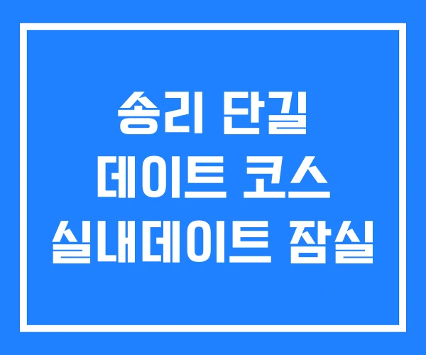 송리 단길 데이트 코스 실내데이트 잠실 송리 단길 데이트 코스 실내데이트 잠실
