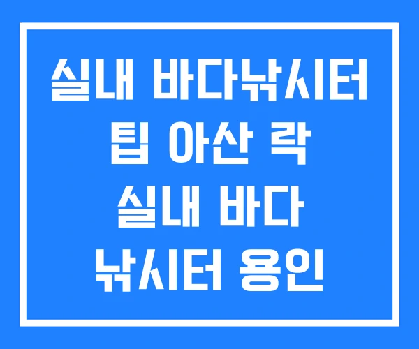 실내 바다낚시터 팁 아산 락 실내 바다 낚시터 용인