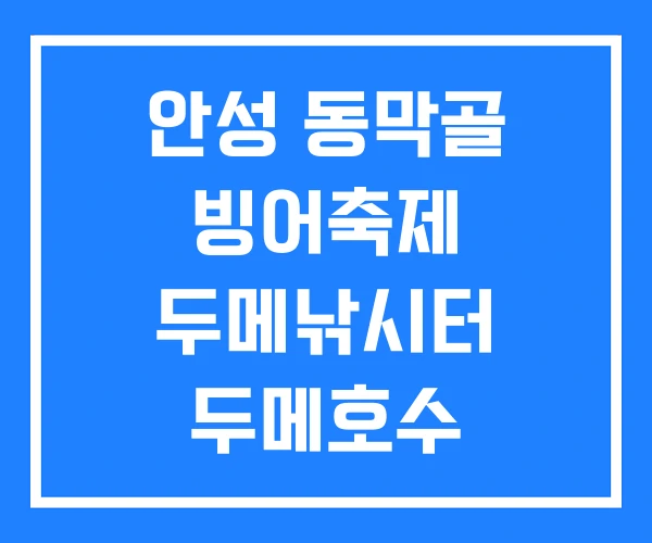 안성 동막골 빙어축제 두메낚시터 두메호수 안성 동막골 빙어축제 두메낚시터 두메호수