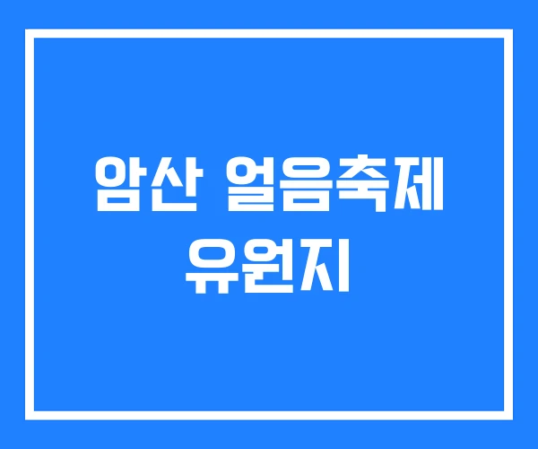 암산 얼음축제 유원지 암산 얼음축제 유원지