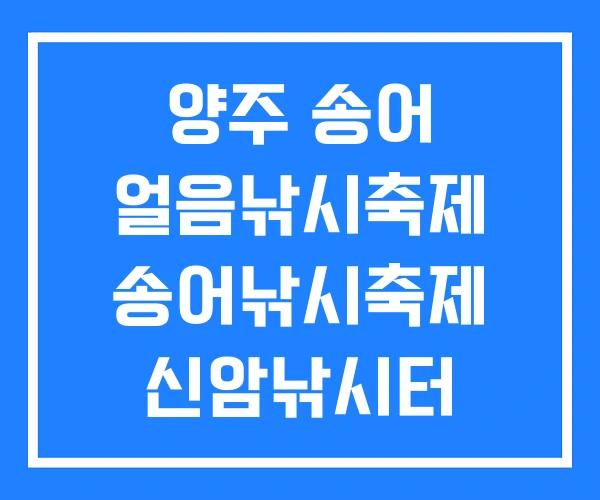 양주 송어 얼음낚시축제 송어낚시축제 신암낚시터 양주 송어 얼음낚시축제 송어낚시축제 신암낚시터